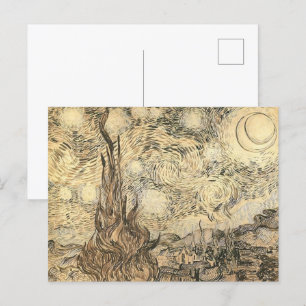 Die Sternennacht Zeichnend von Vincent van Gogh Postkarte