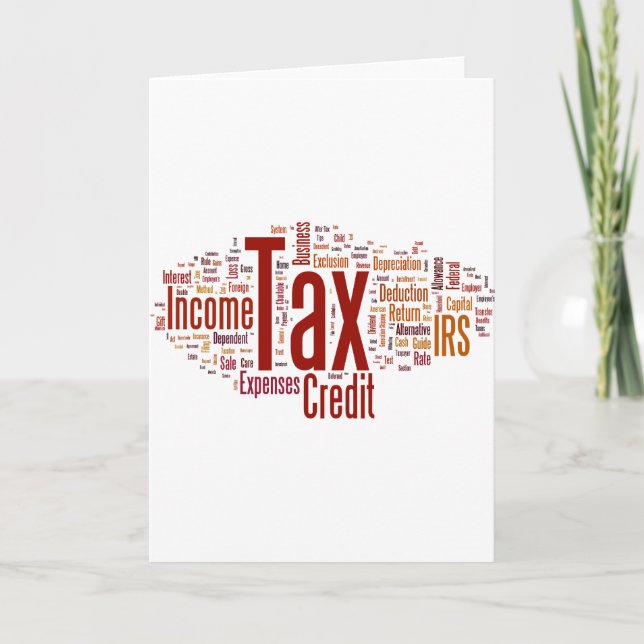 Die Steuersaison ist da Karte (Vorderseite)