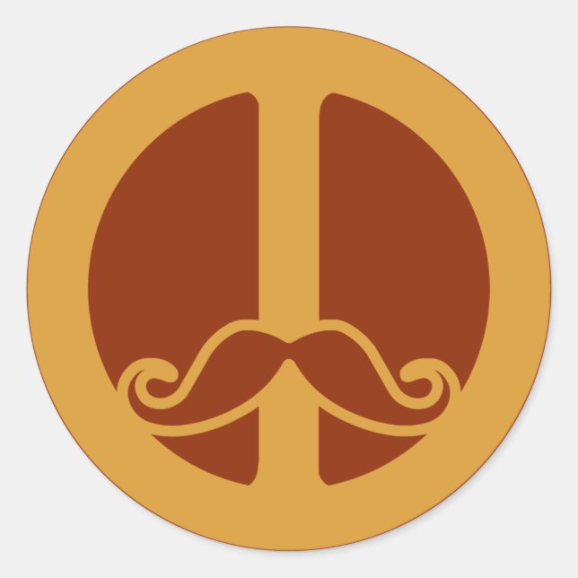 Die Sticker des Peace Stache (Vorderseite)