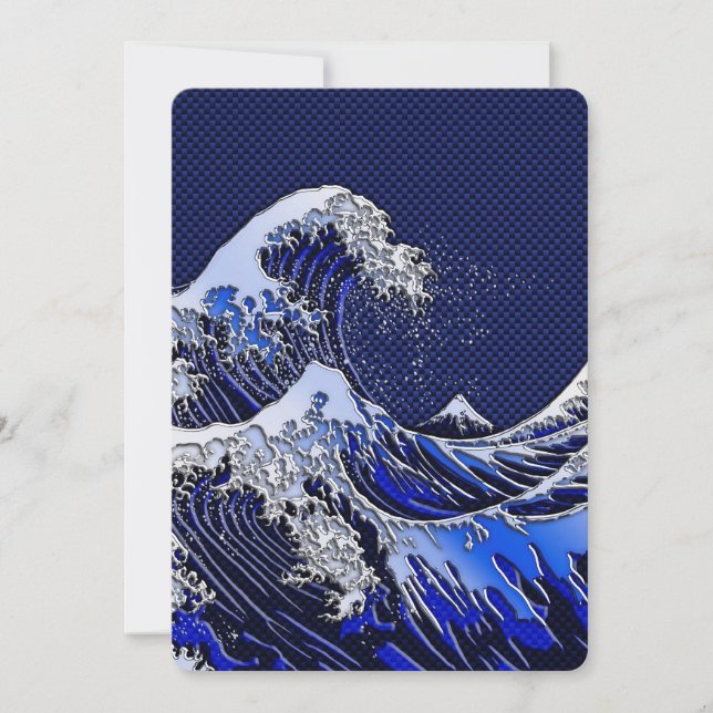 Die Stile der Chromfaser der Great Hokusai Wave (Vorderseite)