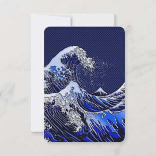 Die Stile der Chromfaser der Great Hokusai Wave