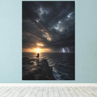 Die Stille davor, Kino-Sturm-Ozean-Fine-Art Leinwanddruck