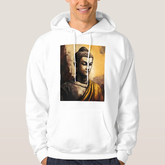 Die Stille der Zen-Buddha-Aquarellmeditation Hoodie (Vorderseite)