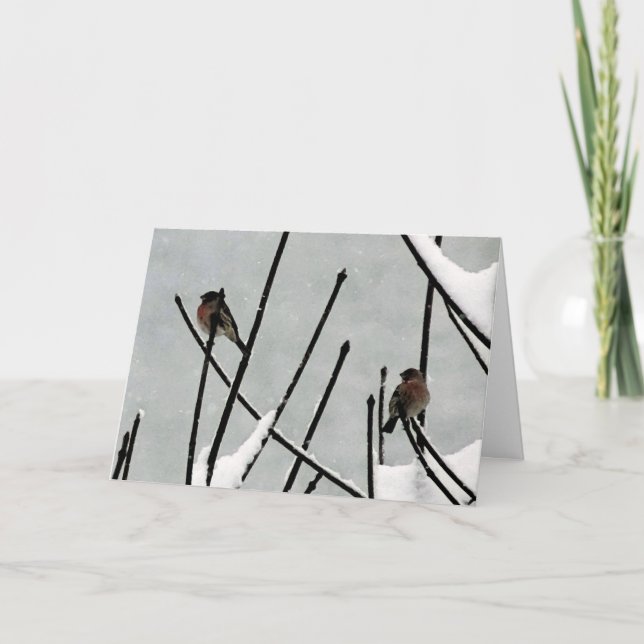 Die Stille des Winters Feiertagskarte (Vorderseite)