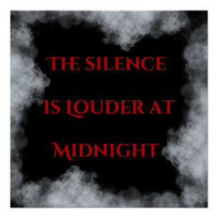 Die Stille ist lauter um Mitternacht Poster