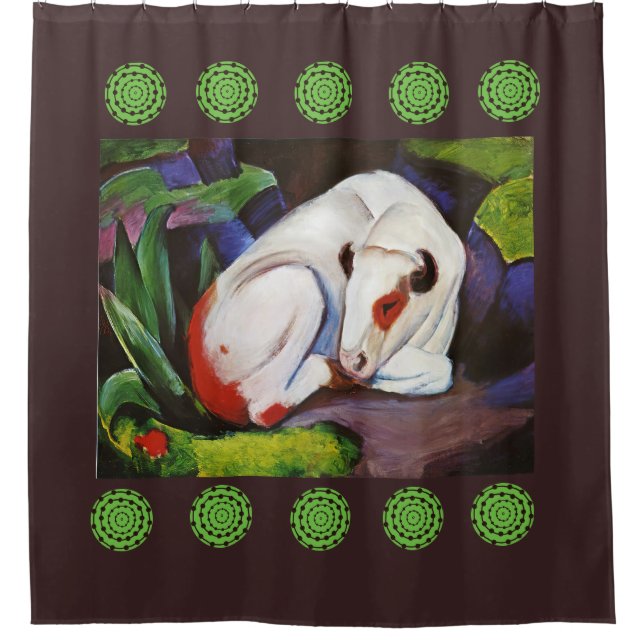 Die Stille steuern Duschvorhang (Vorderseite)