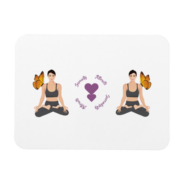 Die Stille zieht die Liebe des Serendipity Yoga Bu Magnet (Horizontal)