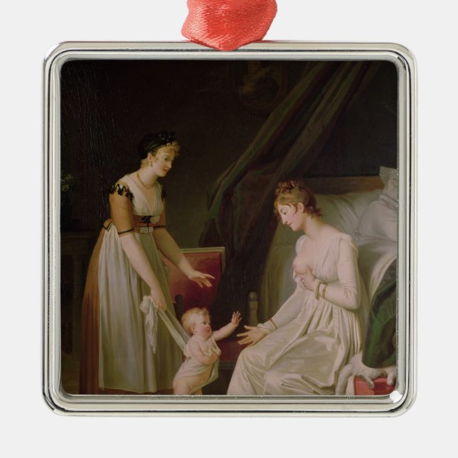 Die stillende Mutter Ornament Aus Metall (Vorne)