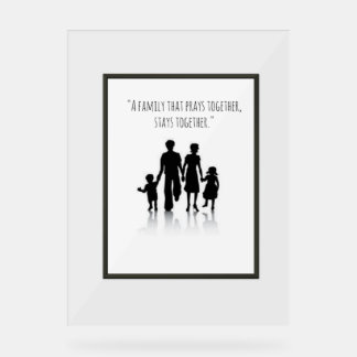 Die stilvolle Innendekoration mit Familienposter Acrylschild