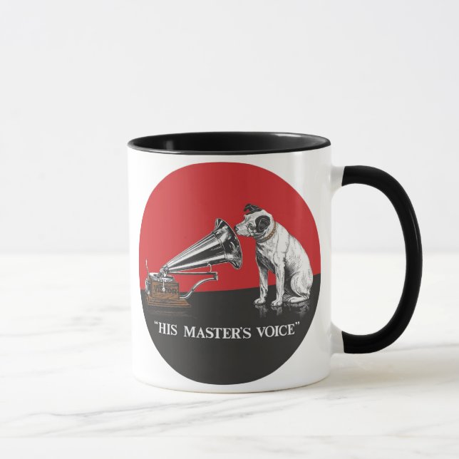 Die Stimme des Meisters von RCA Victor Tasse (Rechts)