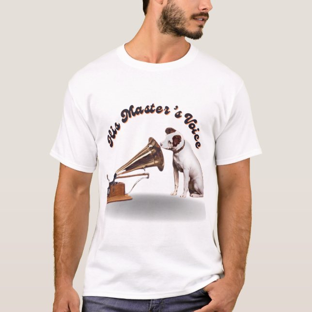 Die Stimme seines Meisters in Skript T-Shirt (Vorderseite)