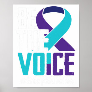 Die Stimme Stoppt Suizid-Bewusstsein Psychische Ge Poster