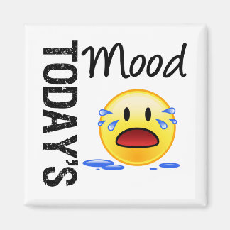 Die Stimmung des Emotikums heult Magnet