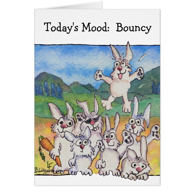 Die Stimmung von heute: Cartoon-Karte der Bouncy R (Vorne)