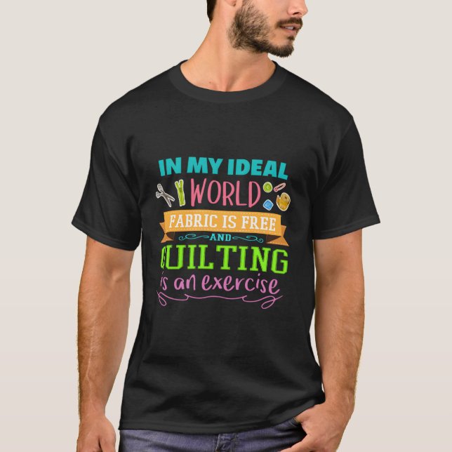 Die Stoffe sind kostenlos und das Quiltieren ist e T-Shirt (Vorderseite)