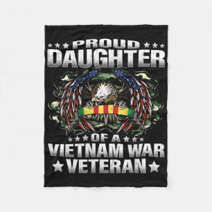 Die stolze Tochter eines Veteranen Mil aus Vietnam Fleecedecke