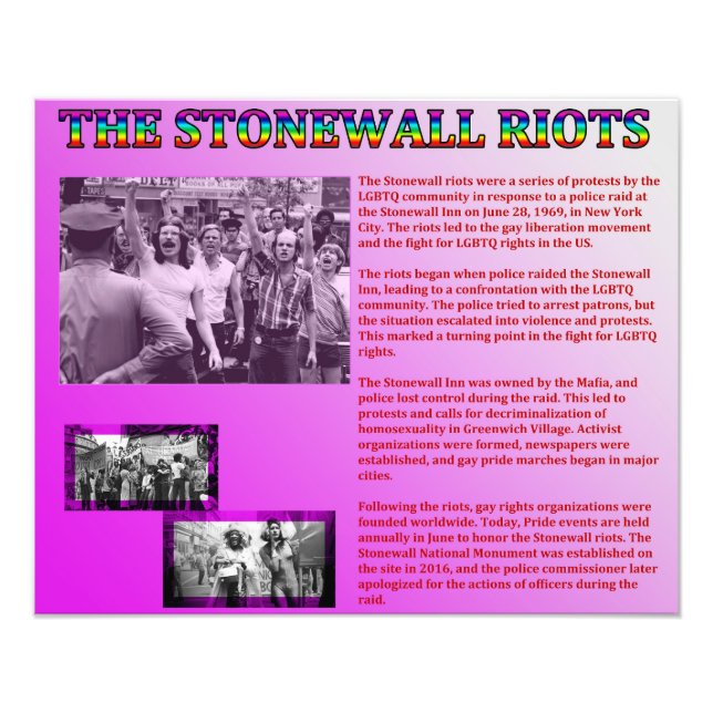 Die Stonewall-Unruhen Fotodruck (Vorne)