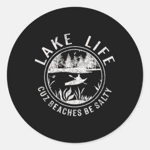 Die Strände von Women's Lake Life Runder Aufkleber