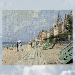 Die Strandpromenade in Trouville von Claude Monet
