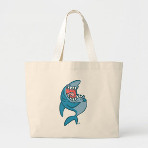 Die Strandtasche mit dem Laughai-Cartoon Jumbo Stoffbeutel