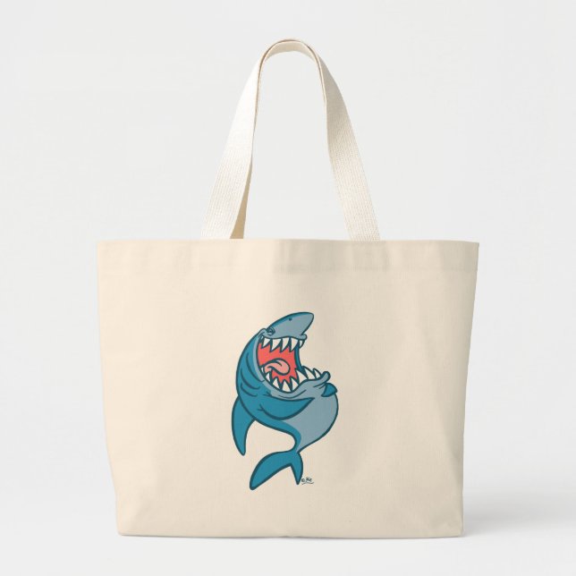 Die Strandtasche mit dem Laughai-Cartoon Jumbo Stoffbeutel (Vorne)