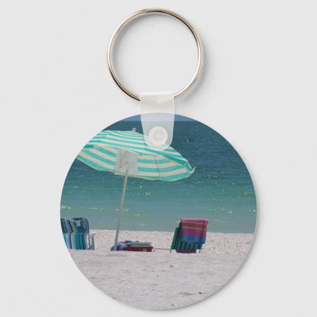 Die Strandzeit ist in der Nähe Schlüsselanhänger (Vorderseite)
