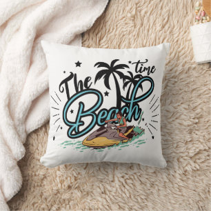 Die Strandzeit und das Surfen am Strand Kissen