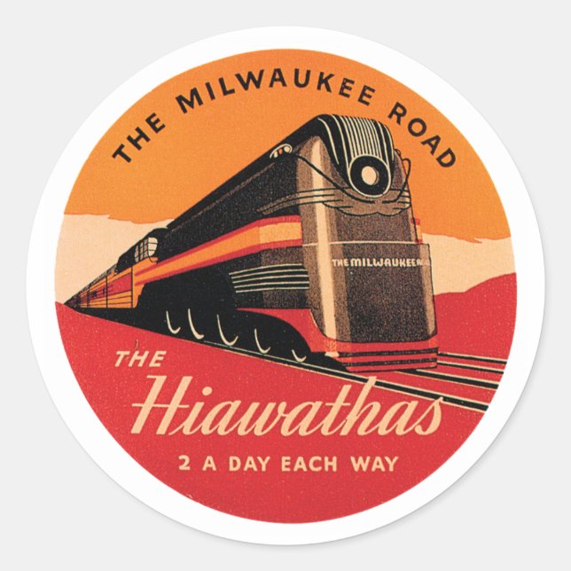 Die Straße von Milwaukee Runder Aufkleber (Vorderseite)