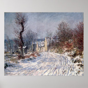 Die Straße zu Giverny, Winter, 1885 Poster