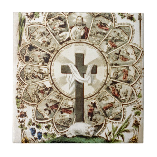 Die Straße zum heiligen Kreuz Fliese (Vorderseite)