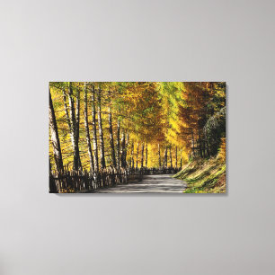 Die Straße zum Herbst-Leinwanddruck Leinwanddruck