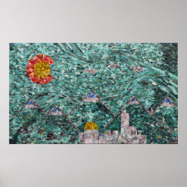 Die Straßen der Denver-Collage VOLL GRÖSSE Poster