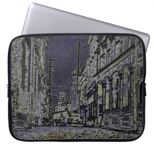 Die Straßen von Quebec Canada Art aus den 20er Jah Laptopschutzhülle