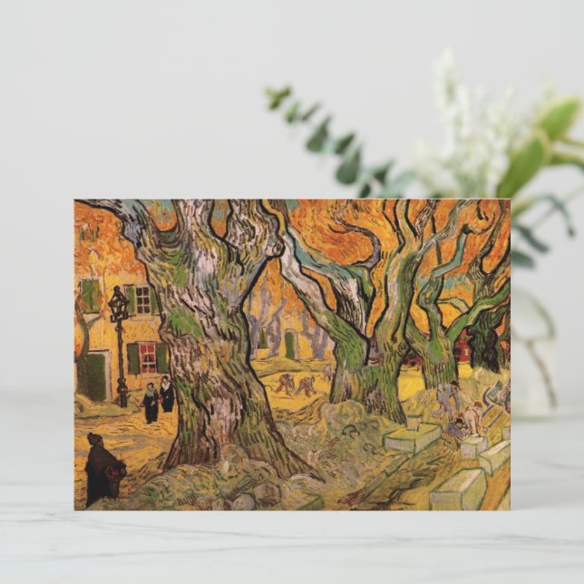 Die Straßen von Vincent van Gogh Einladung (Stehend Vorderseite)