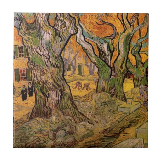 Die Straßen von Vincent van Gogh Fliese (Vorderseite)