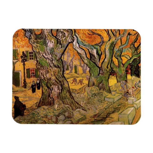 Die Straßen von Vincent van Gogh Magnet (Horizontal)