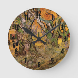 Die Straßenarbeiter von Vincent van Gogh Runde Wanduhr