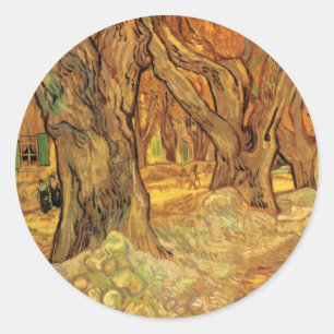 Die Straßenarbeiter von Vincent van Gogh Runder Aufkleber