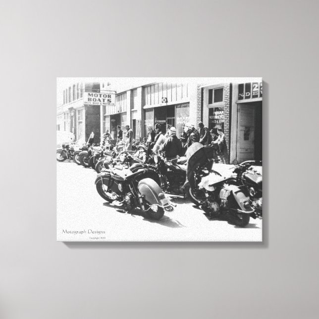Die "Street Kundgebung" der 1940er Jahre - Wall Ar Leinwanddruck (Vorderseite)