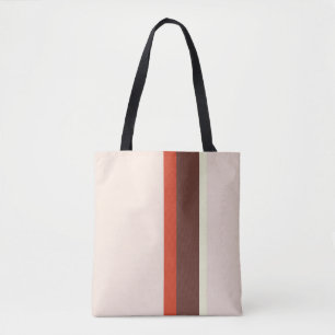 Die Streifen sind aus Naturrosa, rosa, braun Tasche