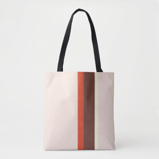 Die Streifen sind aus Naturrosa, rosa, braun Tasche (Vorderseite)