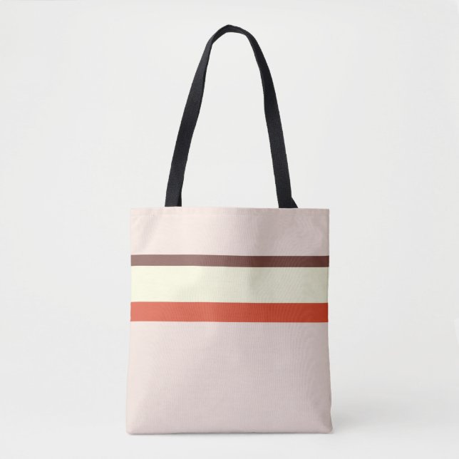 Die Streifen sind aus Naturrosa, rosa, braun Tasche (Vorderseite)