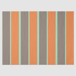 Die Streifen sind grün, grau und orange Seidenpapier