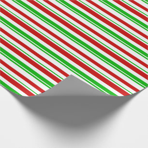 Die Streifen sind grün, weiß, rot gefärbt Geschenkpapier