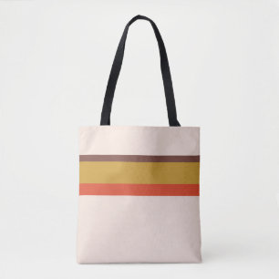 Die Streifen sind in Rosa-Gelb gehalten Tasche