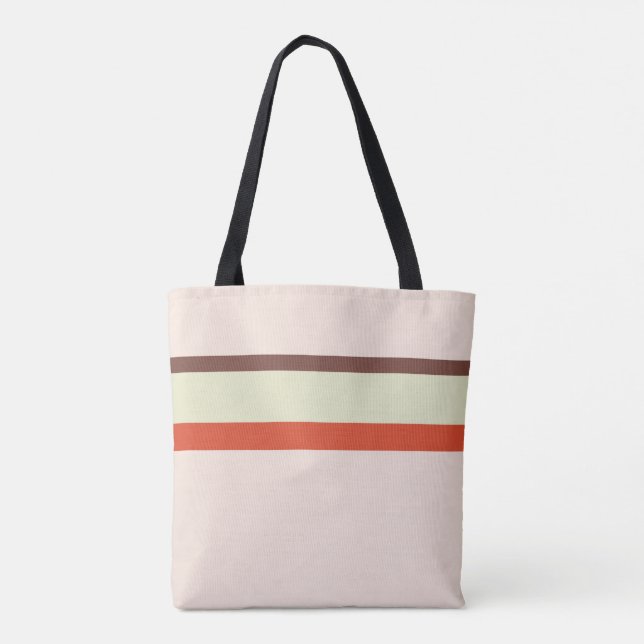 Die Streifen sind in Rosa grün gehalten Tasche (Rückseite)