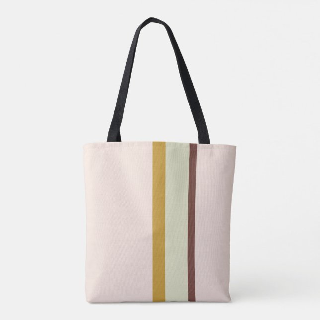 Die Streifen sind in Rosa grün gehalten Tasche (Rückseite)