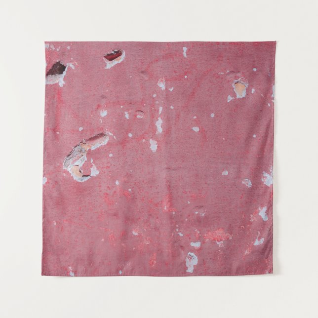 Die Struktur der alten Wand mit Kratzern, Rissen Wandteppich (Vorderseite)