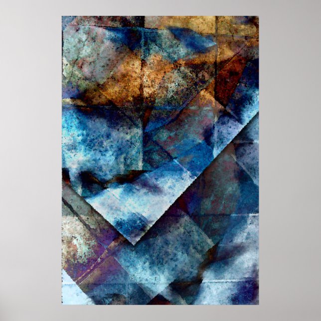 Die Struktur der Blue Fine Art Print Poster (Vorne)