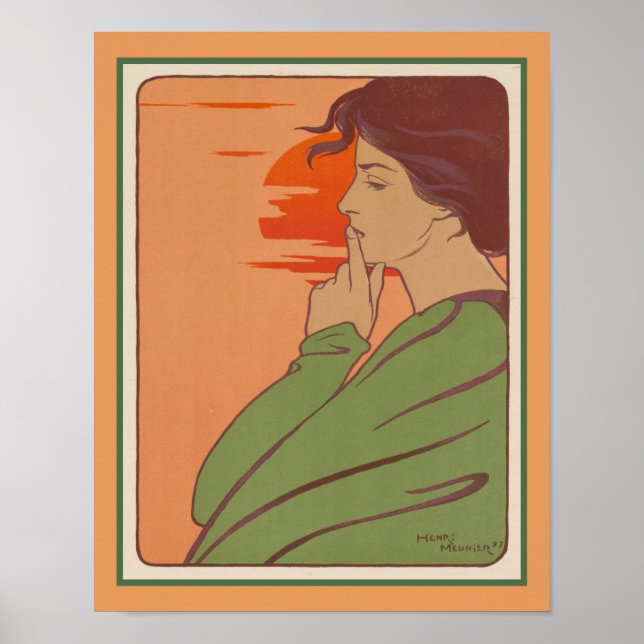 Die Stunde des Stillen Jugendstils Poster (Vorne)